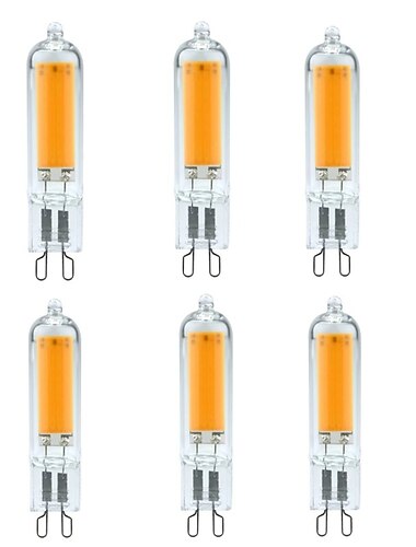  6PCS 3.5W LED Bi-pin Lights 300 lm G9 /G4 T 1 LED Beads COB Warm White /White  Dimmable 220-240 V