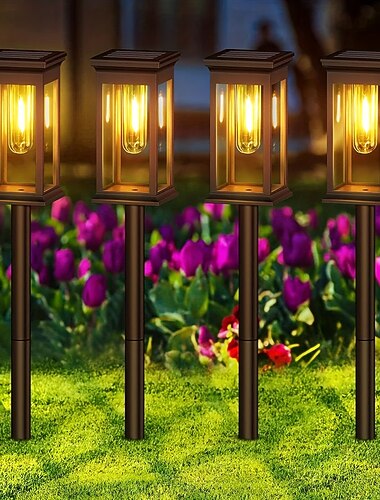  солнечные светильники для дорожек, водонепроницаемые, IP65, автоматические светильники для сада на солнечных батареях для украшения дорожек, дворов и ландшафтов