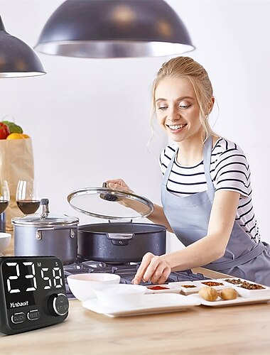  minuterie de cuisine numérique affichage led minuteries de cuisine gadgets de cuisine ustensiles de cuisine accessoires de cuisine articles de cuisine à domicile
