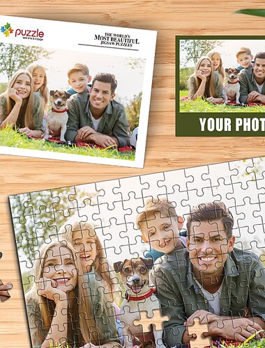  Rompecabezas de fotos personalizado, imagen familiar, rompecabezas, papel de tarjeta blanca para crear un regalo personalizado, 500 uds/100 Uds.