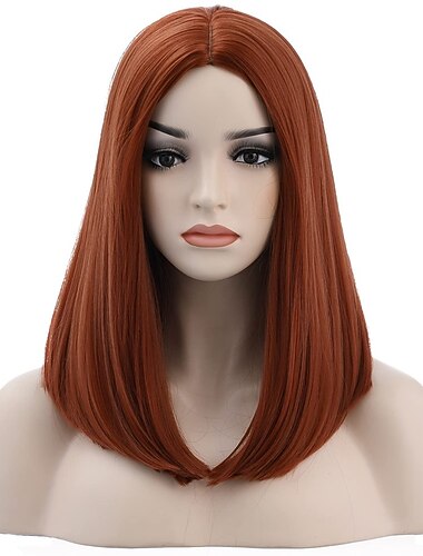  Perucas cosplay Marrom Liso Cabelo Sintético Longo perucas Mulheres perucas Para festa