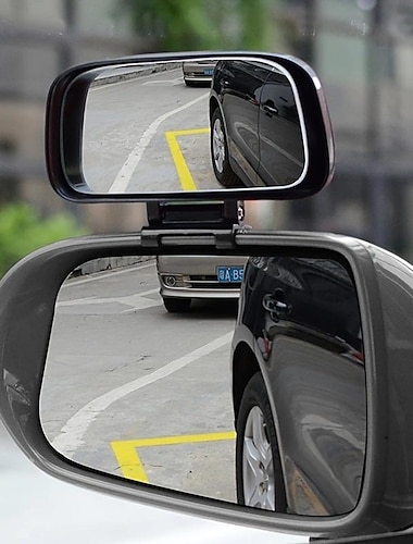  مرآة الرؤية الخلفية المساعدة للسيارة ذات السطح المنحني مجال رؤية واسع بزاوية واسعة مرآة عكسية مرآة عكسية
