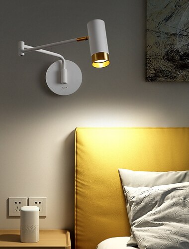  lightinthebox conduziu a luz de parede fosca interior moderno estilo nórdico luzes de braço oscilante luzes de parede interior sala de estar escritório luz de parede de ferro 110-240v