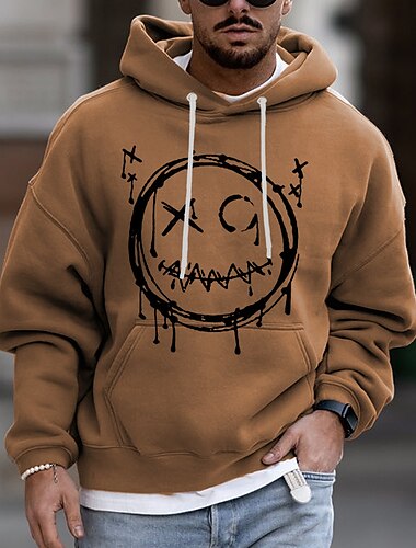  Herren Karikatur Grafik-Drucke Hoodie Sweatshirt Kapuze Hoodies Pullover Hoodie Sweatshirt Kapuze Langarm Sweatshirt mit Kapuze Mit Kapuze Strassenmode 3D-Druck Täglich Sport Rosa Blau Bedruckt