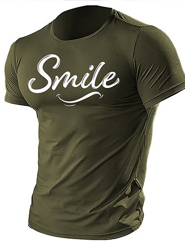  男性用 レタード グラフィック Tシャツ グラフィックTシャツ コットン１００％ 半袖 グラフィック シャツ ブラック ネイビーブルー アーミーグリーン 快適なTシャツ アウトドア ストリート ファッションデザイナーの衣類