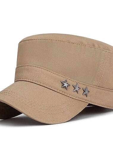  Herren Schiebermütze Militärmütze Kadettenhut Schwarz Dunkel Blau Baumwolle Reise Strand Design Outdoor Urlaub Glatt Einstellbar