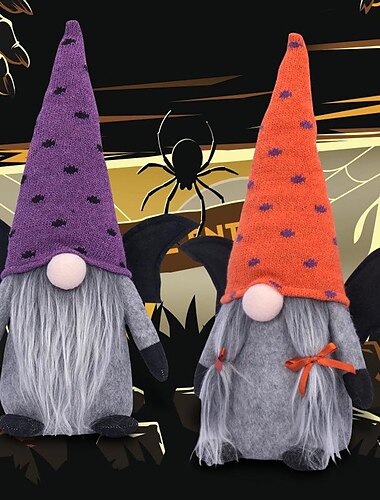  Dekoracje na halloween gnomy do domu, gnomy lalki bez twarzy prezenty, elf karzeł żniwa gnomy na wystrój halloween