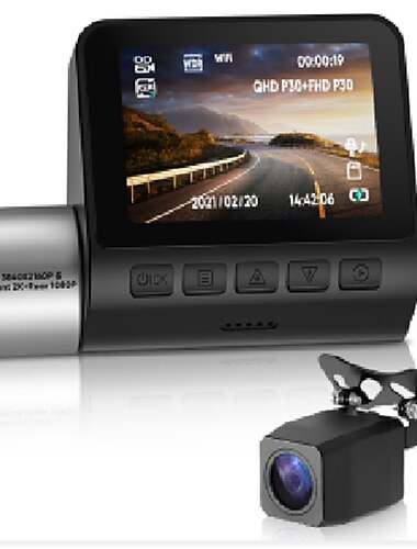  V50 1080p Ny Design / HD / med bakre kamera Bil DVR 170 grader / 150 grader Vid vinkel 2 tum IPS Dash Cam med WIFI / GPS / Nattseende Nej Bilinspelare