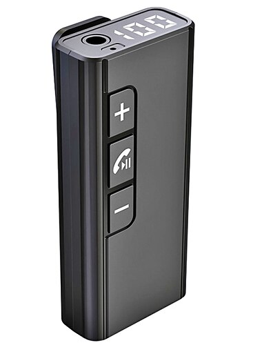  Drahtloser Bluetooth-Aux-Adapter, Dongle, 3,5-mm-Klinke, Auto-Audio-Aux-Bluetooth 5.1-Freisprecheinrichtung für Autoempfänger/Freisprecheinrichtung, 20 Stunden Akkulaufzeit
