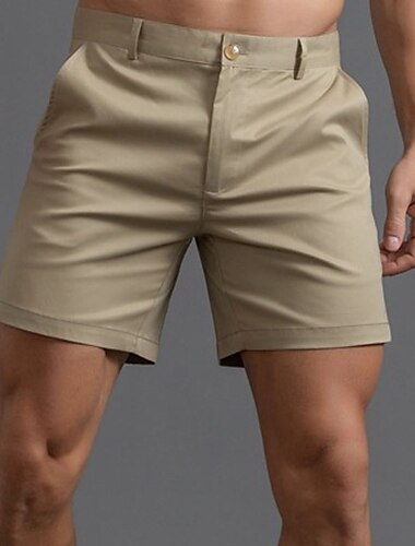  Herren Shorts Kurze Hosen Chino Bermuda Shorts Bermudas Arbeitsshorts Tasche Glatt Komfort Atmungsaktiv Kurz Sports Outdoor Täglich Stilvoll Casual / sportlich Schwarz Weiß Mikro-elastisch