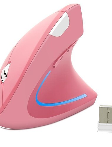  Ergonomische vertikale Maus, 2,4 g, kabellose Computer-Gaming-Mäuse, USB, optische DPI-Maus, rechts und links, für Laptop, PC, Desktop