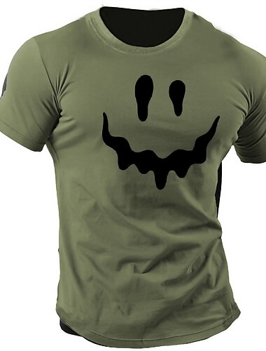  Hombre Caricatura Estampados Camiseta Camisetas gráficas 100% Algodón Manga Corta Gráfico Camisa Negro Azul Piscina Verde Trébol Camiseta cómoda Exterior Calle Ropa de diseñador de moda