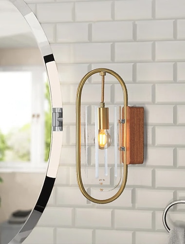  lightinthebox vegglampe minimalistisk design vegglampe, klar glass lampeskjerm vegglampe, dekorativ vegglampe for soverom stue bakgrunn vegglamper