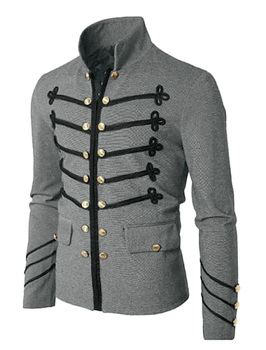  Rétro Vintage Médiéval Manteau Bal Masqué Veste de cirque Prince Aristocrate Grande Taille Homme Carnaval Mascarade Jubilé de platine de la reine 2022 Elizabeth 70 ans Adulte Manteau Chemisier