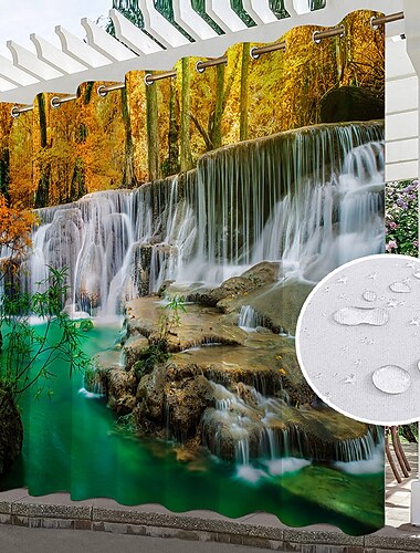  Wasserdichte Outdoor Vorhang Außenvorhänge für die Hochzeitsterrasse im Innenbereich, dicke Sichtschutz-Ösenvorhänge für Hochzeitsschlafzimmer, Wohnzimmer, Veranda, Pergola, Cabana
