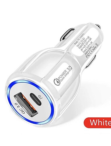  Ladestation 30 W Ausgangsleistung 2-Port Auto-Ladegerät ASTM Sicherheitsschutz Für Mobiltelefone Tablette iPhone iPad Handy Tablets