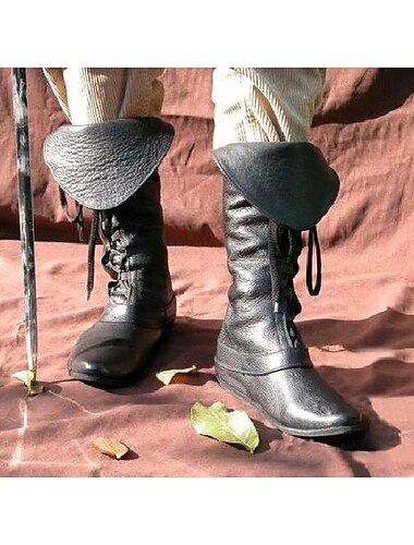  Mittelalterlich Renaissance Schuhe Flache Jazzstiefel Ren Faire Pirat Wikinger Kreuzritter Herren Unisex Keltisch Seeräuber Maskerade Party / Abend Erwachsene Schuhe
