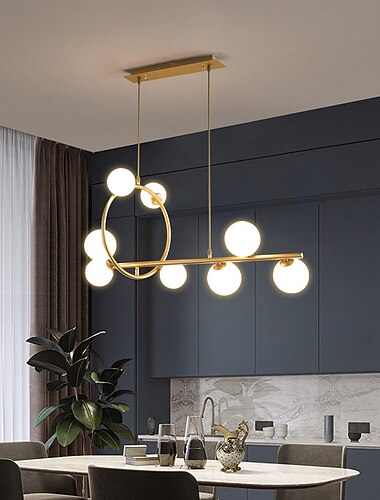  led kroonluchters globle design keuken eiland verlichting glazen bol kroonluchters gouden 8/10 heads verstelbare mid century moderne hanglamp voor keuken woonkamer eetkamer 110-240v