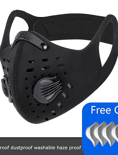  Motorcycle Mask Riding Dust Mask Breathable Replaceable Filter Filter Mask Hanging Ears Mask