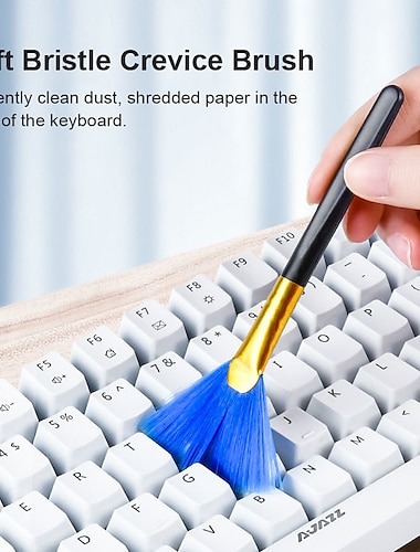  Clavier d'ordinateur brosse de nettoyage pour ordinateur portable lentille numérique outil de dépoussiérage brosse douce brosse en laine en forme d'éventail
