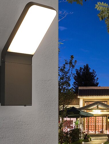  Applique murale led extérieure étanche ip54 appliques murales en acrylique 1 lumière e27 montage semi-encastré col de cygne extérieur applique intérieure éclairage jardin balcon appliques murales