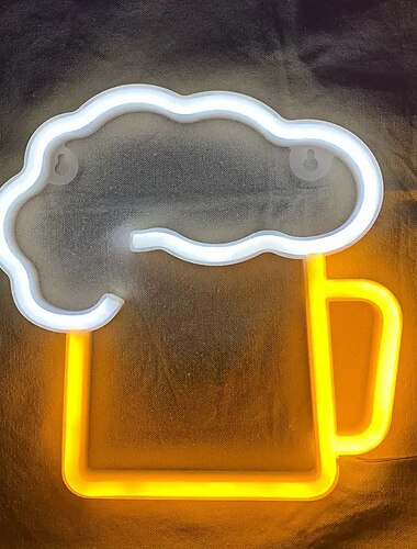  Oktoberfest bière en forme de led enseigne au néon usb alimenté par batterie néon avec interrupteur pour chambre mariage fête d'anniversaire salle de jeux maison décoration murale