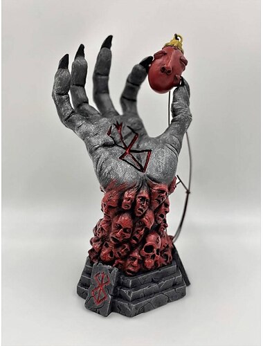  Halloween-Berserker-Hand Gottes, Furchtfigur-Statue, Anime-Kunstharz-Ornament, Halloween-Skelett-Figur, Bastel-Schreibtisch-Spielzeug, Geschenk für Fans, Sammlungen, Heimdekoration
