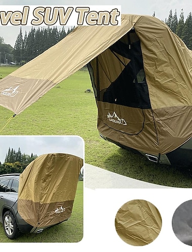  سيارة ذيل تمديد خيمة ظلة غير نافذ للمطر في الهواء الطلق جولة القيادة الذاتية الشواء التخييم سيارة السفر خيمة جذع خيمة