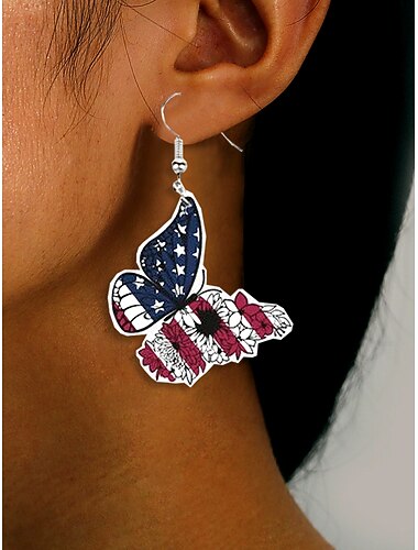  Femme Boucles d'oreille Mode Extérieur Papillon Boucle d'oreille