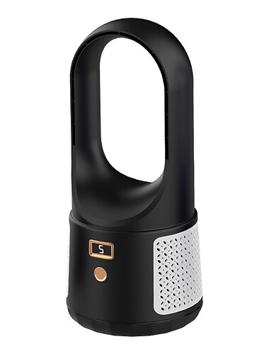  リーフレスポータブルエアコンファン – デスクトップミュートワイヤレス循環ファン、家庭やオフィス用デジタルディスプレイ付き