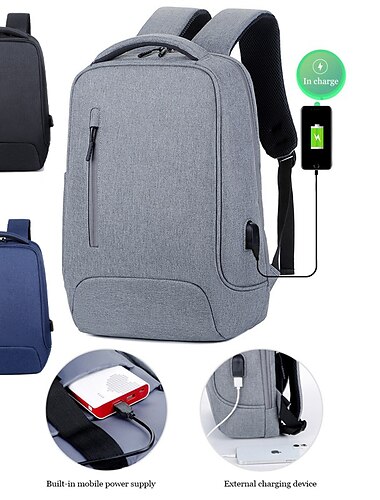 Wasserdichter Laptop-Rucksack für Männer und Frauen, tägliches Geschäft, Büro, Schule, Rucksäcke, Computertasche