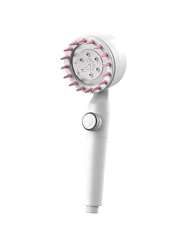  Duschkopf mit Filter, 3-Modus-Sprühgerät, verstellbarer Hochdruck-Handbrausekopf, Massagenebelstrahl, Schwarz, Weiß, Grau