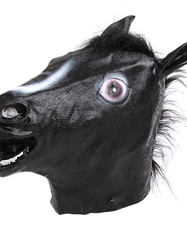  Cosplay lustige Tierlatex-Kopfbedeckung Pferdekopfmaske Tiktok lustige Pferdekopfbedeckung Performance-Requisiten für Halloween