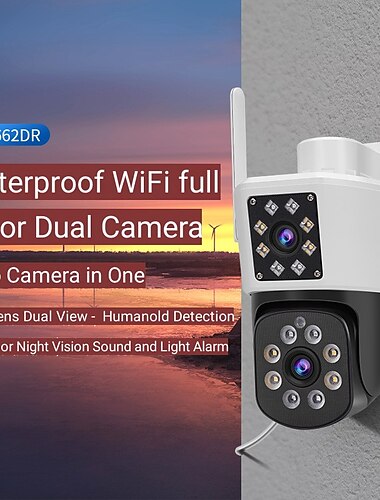  c662dr IP-Kamera 1080p, WLAN-Kamera, Bewegungserkennung, Fernzugriff, wasserdicht, für den Innen- und Außenbereich, Unterstützung für 256 GB