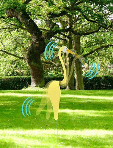  1 Stück Flamingo-Gartendekoration, Wirbelvogel – ein skurriler und dynamischer Vogel, der sich mit der leichten Gartenbrise dreht, Flamingo-Gartendekoration