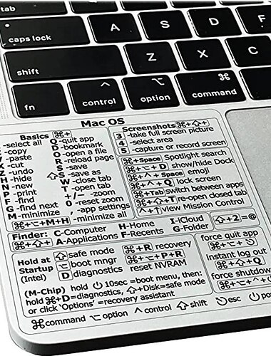  Adhesivo de atajo de teclado de referencia para pc portátil adhesivo de atajo de escritorio para apple mac chromebook ventana photoshop