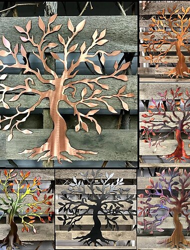  Árbol de metal para decoración de pared, árbol de la vida, arte de pared de metal, pájaro, adorno para el hogar, dormitorio, sala de estar, decoración de ventanas