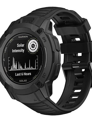  Uhrenarmband für Garmin Instinct 2X Weiches Silikon Ersatz Gurt Elasthan Verstellbar Atmungsaktiv Sportarmband Armband
