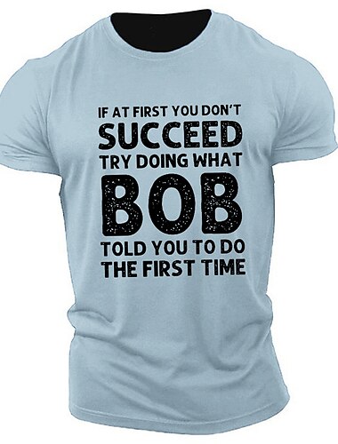  Herren Buchstabe Grafikdrucke T Shirt Grafischen T-Shirt 100% Baumwolle Kurzarm Grafik Hemd Schwarz Blau Armeegrün Bequemes T-Shirt Outdoor Straße Modedesigner-Kleidung
