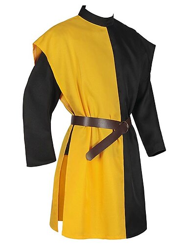  Medievale Rinascimento Costume Cosplay Mascherata Tunica Vichingo Crociato Costume Per uomo Vichingo Fantasia Mascherata Festa / Sera Adulti Body / Tutina