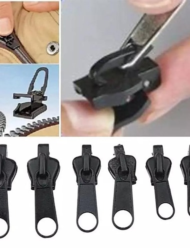  6st fix zip puller set - zip slider reparation instant kit - fix blixtlås avtagbart räddningspaket, instant zipper set