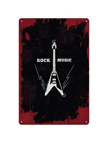  1 Stück Musik-Metall-Blechschild, Vintage-Küchenschilder, Wanddekoration, Malerei, Wandbehang für Restaurant-Dekor, Bar-Dekor, Heimdekoration, Wandkunst, Metall-Blechschild, 20 x 30 cm/8'' x 12''