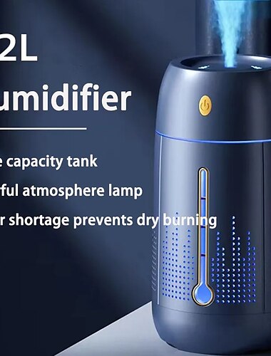  1,2l luftfukter med stor kapasitet hjemme stort tåkevolum lanterne luftrenser aromaterapi maskin stue kontor skrivebord stillegående luftfukter usb plug-in