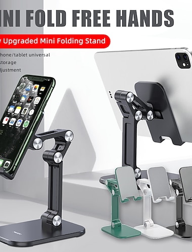  telefoonstandaard mobiele telefoon tablet universele drietraps opvouwbare lift flexibele tafel desktop verstelbare mobiele smartphonestandaard