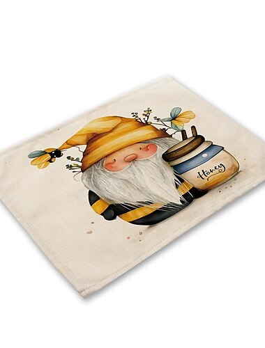  Sonnenblumen-Tischsets, hitzebeständig, Bauernhaus-Tisch-Tischset, schmutzabweisendes Tischset, Tischset für Hochzeit, Küche, Esstisch, Dekoration für drinnen und draußen