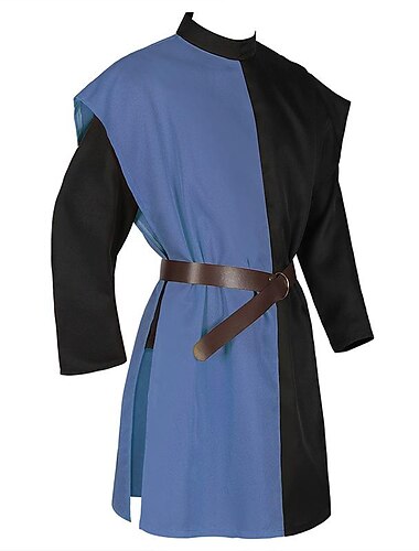  Medieval Renacimiento Traje de cosplay Baile de Máscaras Sayo Feria del Renacimiento Vikingo Cruzado Hombre Vikingo Fantasía Mascarada Fiesta / Noche Adulto Leotardo / Pijama Mono