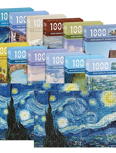  1000 stukjes papier olieverf puzzel puzzel puzzel volwassen stressverlichting speelgoed cadeau platte puzzel volwassen stijl