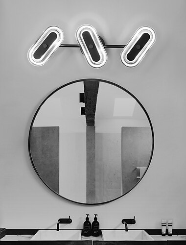  illuminazione vanità ip20 1/2/3 testa specchio luci anteriori ferro acrilico nero moda domestica regolabile bagno antiappannamento specchiera led armadio lampada luci bagno 110-240v
