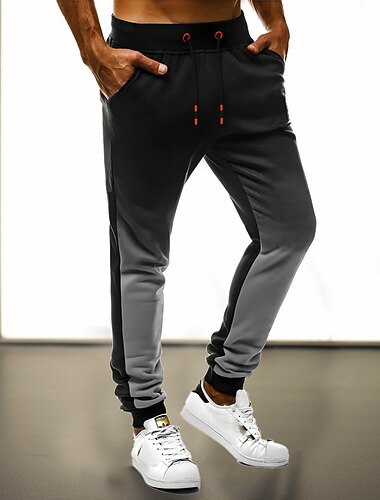  Herren Jogginghose Trainingshose Jogginghose Jogger Hose Hosen Kordelzug Elastische Taille Elastischer Ärmelbund Farbblock Farbverlauf Komfort Atmungsaktiv Casual Täglich Festtage Sport Modisch Rote