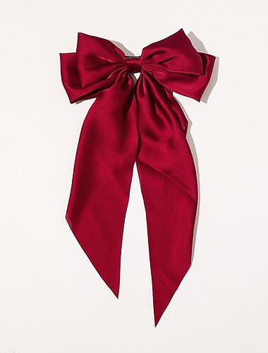  1PC Hair Bow Clips for Women Large Satin Hair Bows Long-Tail Alligator Clips Big Hair Bow Girls Hair Accessories Wedding Prom Party Charm